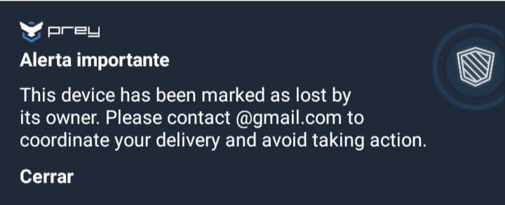 Prey project notification alert