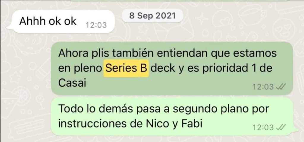 Testimonials of Casai's bankruptcy