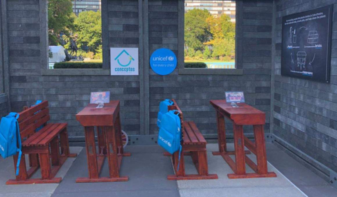 conceptos plasticos partners with unicef to build schools made of plastic in ivory coast